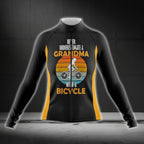 Never Underestimate A Grandma With A Bicycle Cycling Long Sleeve Jersey Women, Funny Cycling Jerseys CG0755
