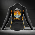 Never Underestimate A Grandma With A Bicycle Cycling Long Sleeve Jersey Women, Funny Cycling Jerseys CG0755