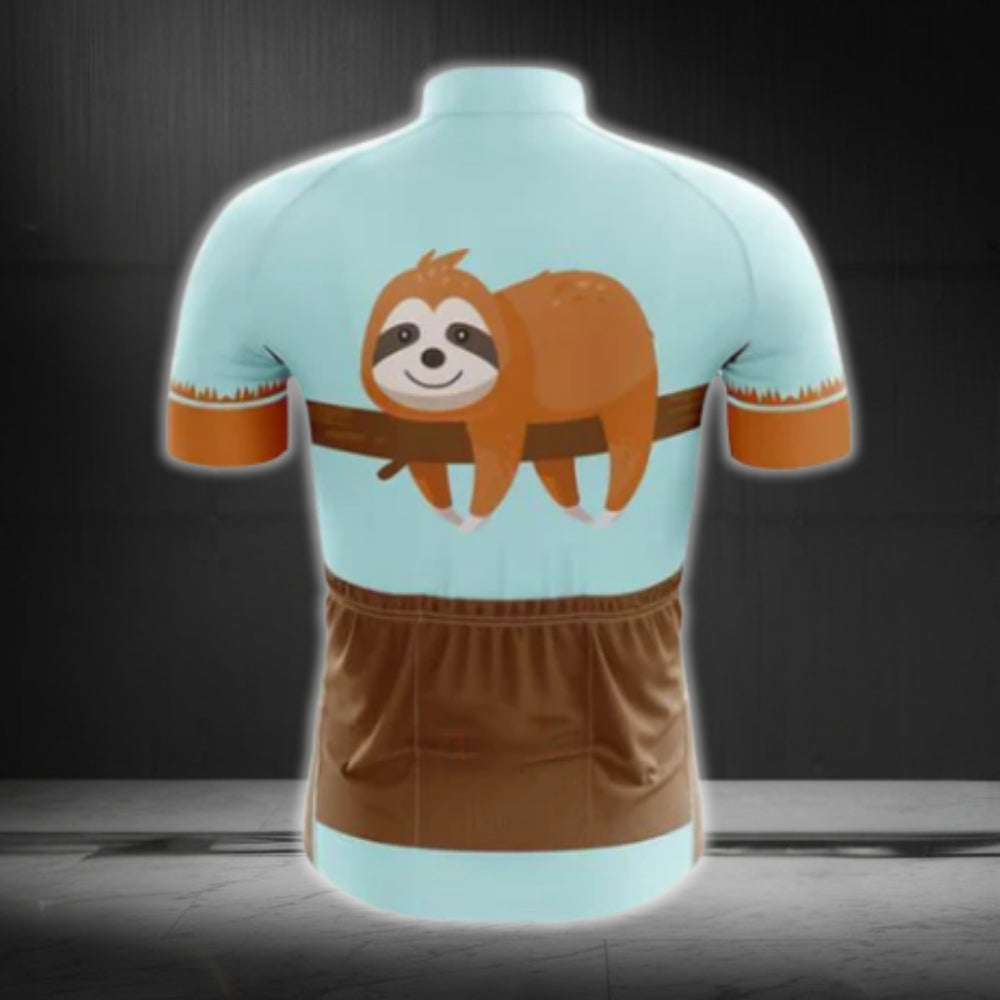 This Is My Human Costume I'm Really A Sloth Cycling Short Sleeve Jersey For Men, Funny Sloth Cycling Jerseys CG0403