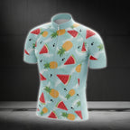 Pineapple Watermelon Short Sleeve Cycling Jerseys For Men, Fruits Lover Cycling Jerseys CG0462
