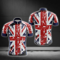 United Kingdom Flag Cycling Short Sleeve Jersey Mens, Patriotic United Kingdom Cycling Jersey CG0834