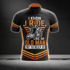 I Know I Ride Like An Old Man Try To Keep Up Men's Cycling Short Sleeve Jerseys, Funny Old Man Cycling Jerseys CG0178