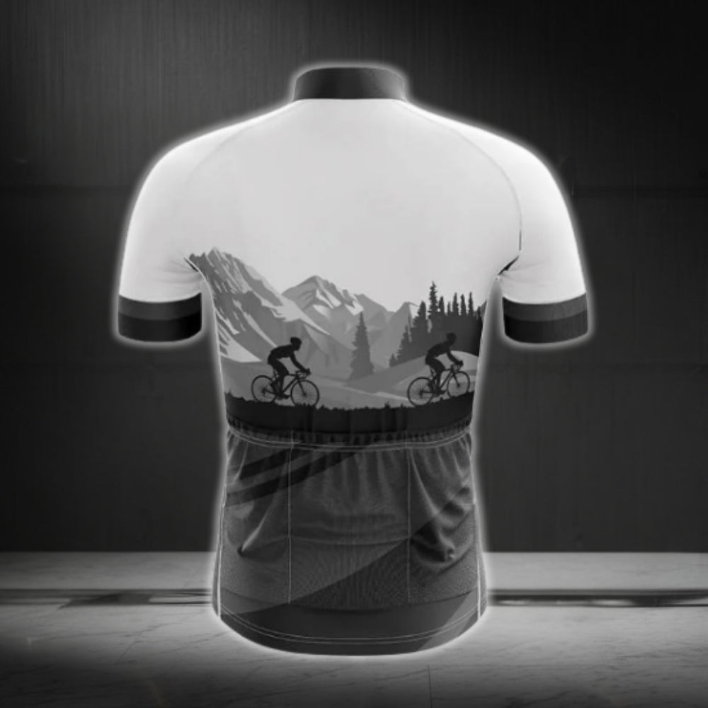 Free Your Mind And Your Leg Will Follow Men's Cycling Short Sleeve Jersey, Black And White Cycling Jersey For Men CG0030