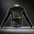 Uncle The Man The Myth The Legend Men Cycling  Long Sleeve Jersey, Uncle Cycling Jerseys CG0404