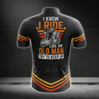 I Know I Ride Like An Old Man Try To Keep Up Men's Cycling Short Sleeve Jerseys, Funny Old Man Cycling Jerseys CG0178