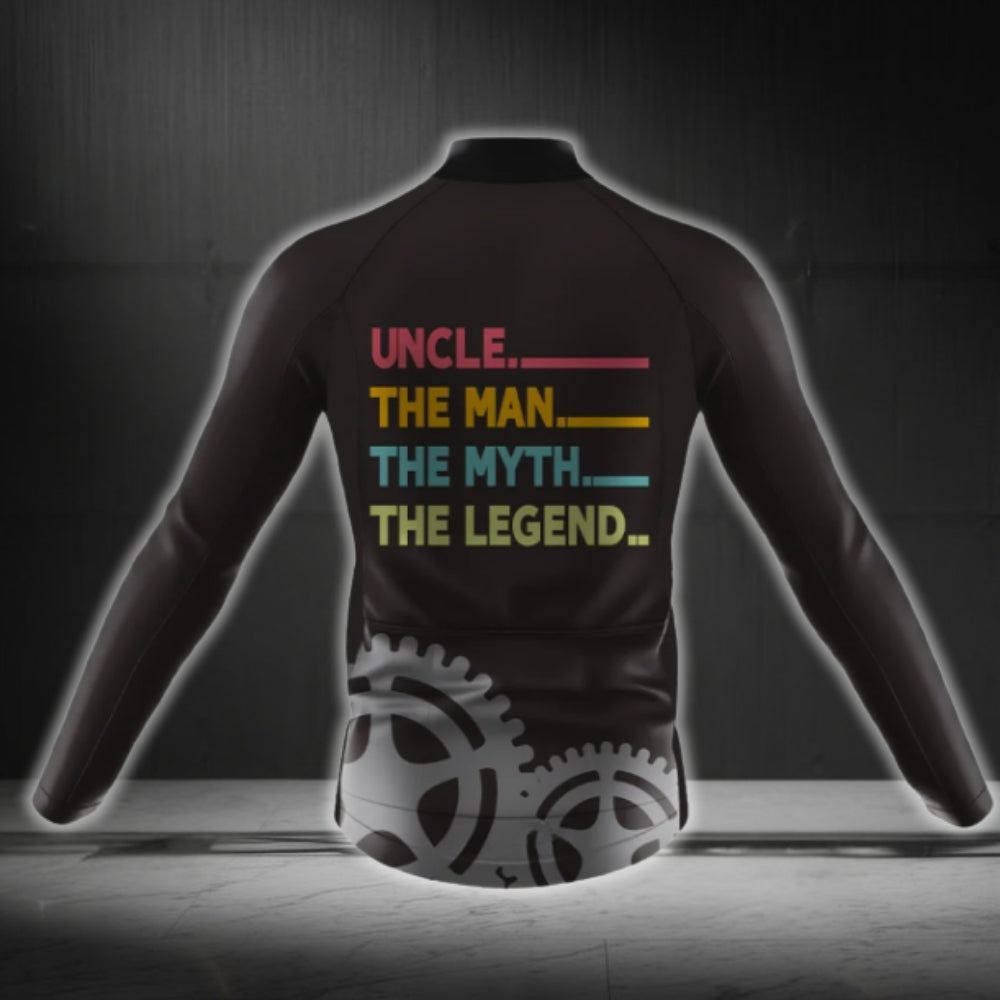 Uncle The Man The Myth The Legend Men Cycling  Long Sleeve Jersey, Uncle Cycling Jerseys CG0404