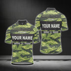 Custom Green Camo Cycling Short Sleeve Jersey Mens, Custom Camo Cycling Jerseys CG0525