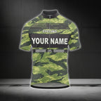 Custom Green Camo Cycling Short Sleeve Jersey Mens, Custom Camo Cycling Jerseys CG0525