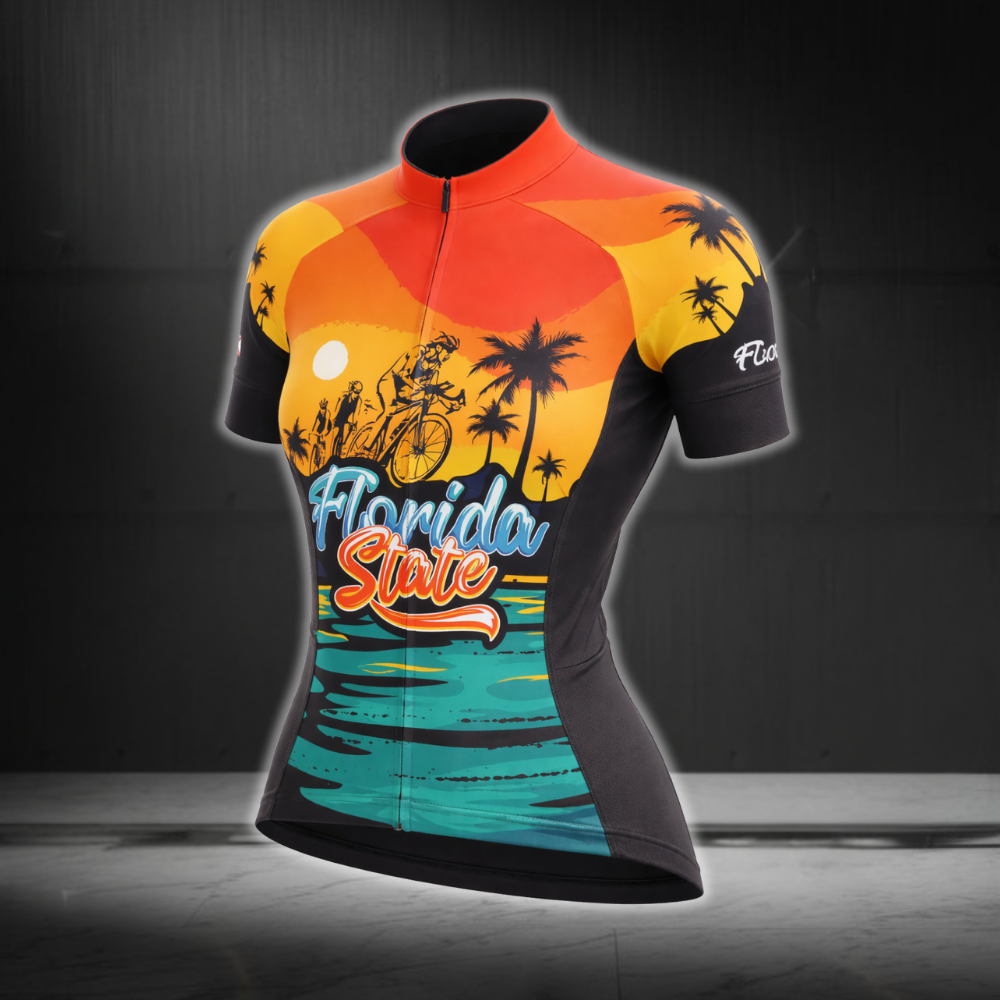 Florida State Women's Short Sleeve Cycling Jersey, Florida Cycling Jerseys For Ladies CZ0121