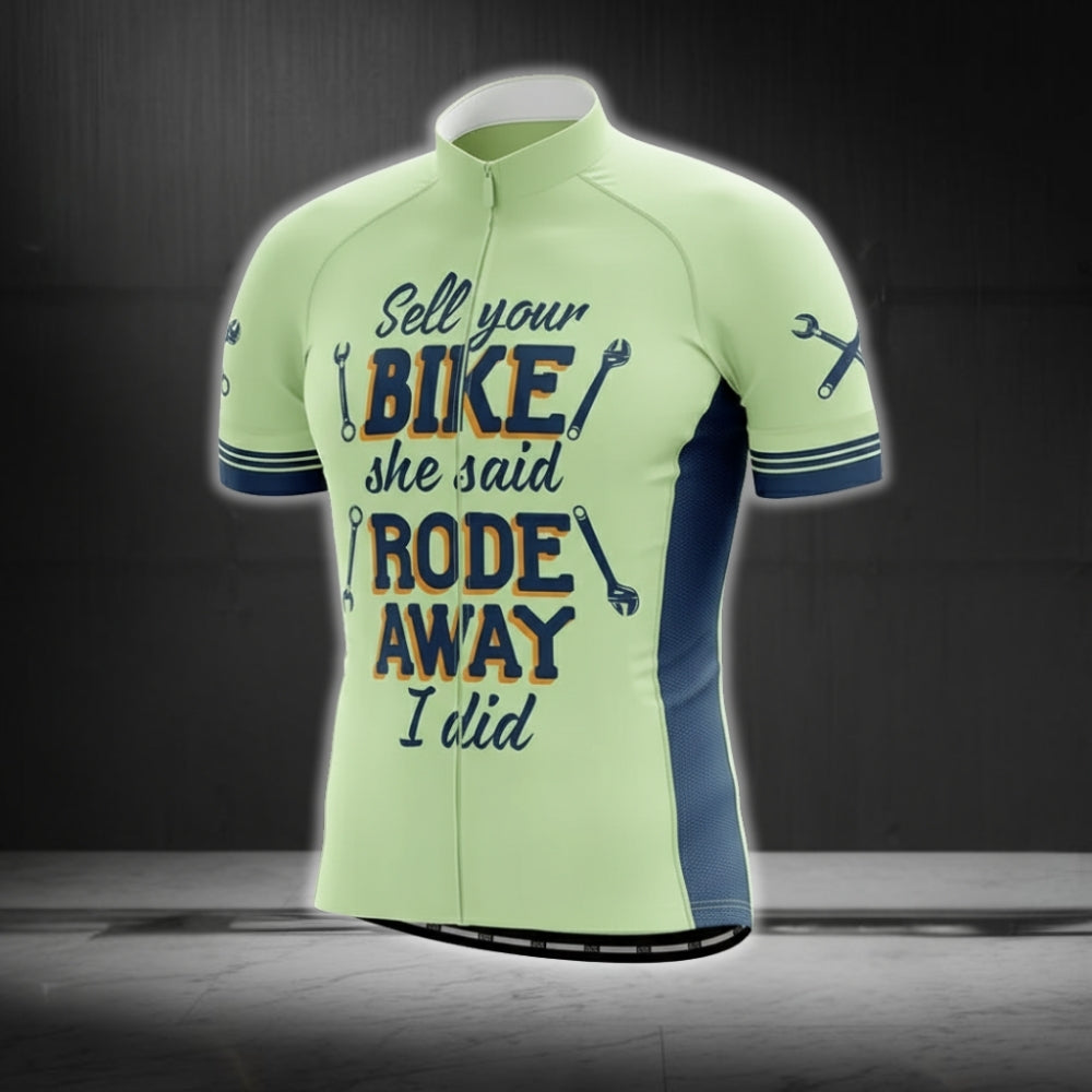 Sell Your Bike She Said Road Away I Did Funny Short Sleeve Cycling Jersey Mens, Funny Cycling Jerseys For Husband CG0305