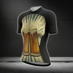 Retro Beer Cycling Short Sleeve Women's Jersey, Beer Cycling Jersey For Women CG0758