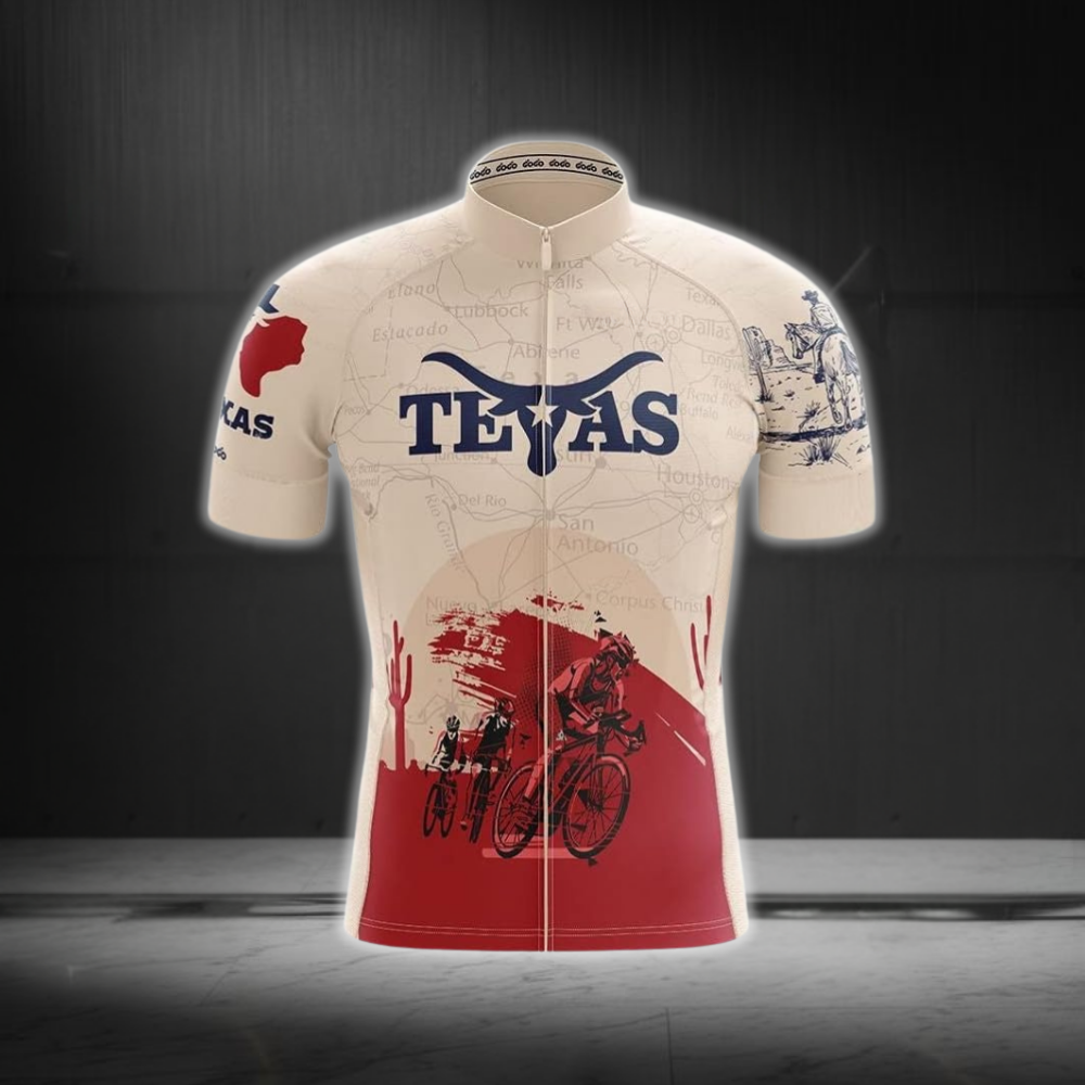 Texas Cowboy Men's Short Sleeve Cycling Jersey, Texas Cycling Jerseys CZ0122
