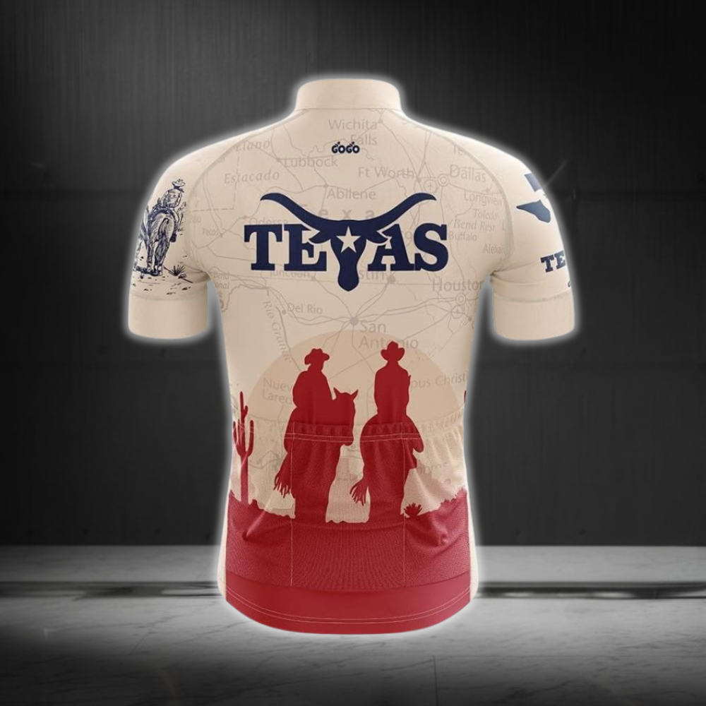 Texas Cowboy Men's Short Sleeve Cycling Jersey, Texas Cycling Jerseys CZ0122