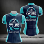 I'm A Cycling Mom Just Like A Normal Mom Except Much Cooler Short Sleeve Cycling Jersey For Women, Funny Mom Cycling Jerseys CG0071