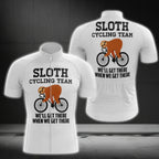 Sloth Cycling Team We'll Get There When We Get There Cycling Short Sleeve Jersey For Men, Funny Sloth Cycling Jerseys CG0079