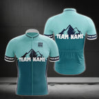 Men's Custom Teal Cycling Short Sleeve Jersey For Team, Custom Logo Cycling Jerseys CE0040