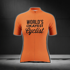 Women's World's Okayest Cyclist Short Sleeve  Cycling Jersey, Funny Cycling Jersey For Ladies CG0801