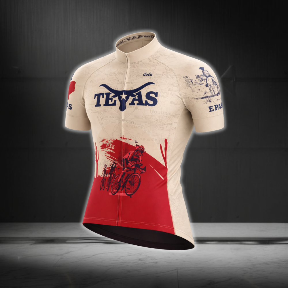 Texas Cowboy Men's Short Sleeve Cycling Jersey, Texas Cycling Jerseys CZ0122