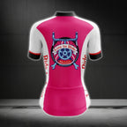 Live To Ride Women's Cycling Short Sleeve Jersey, White And Pink Cycling Jersey For Ladies CG0759