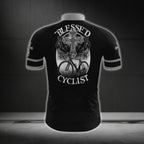 Blessed Cyclist Cross Cycling Short Sleeve Jersey For Men, Cross Christian Cycling Jerseys CG0528