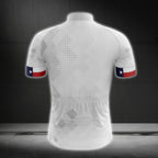 Texas Flag Men's White Cycling Short Sleeve Jersey, Texas State Cycling Jerseys CG0033