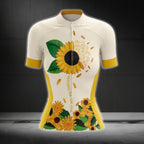 You Are My Sunshine Sunflower Short Sleeve Cycling Jersey Women, Sunflower Cycling Jersey For Ladies CG0407