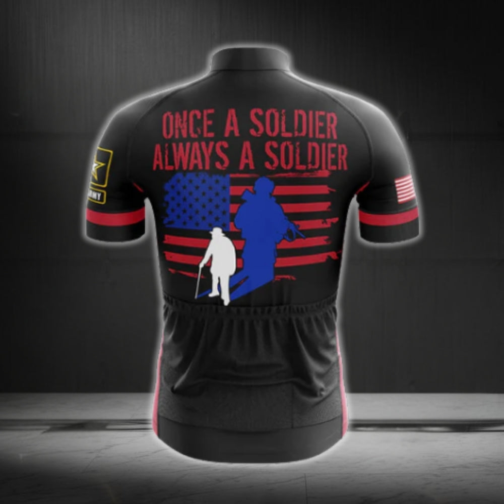 Once A Soldier Always A Soldier US Army Cycling Short Sleeve Jersey For Men CG0307