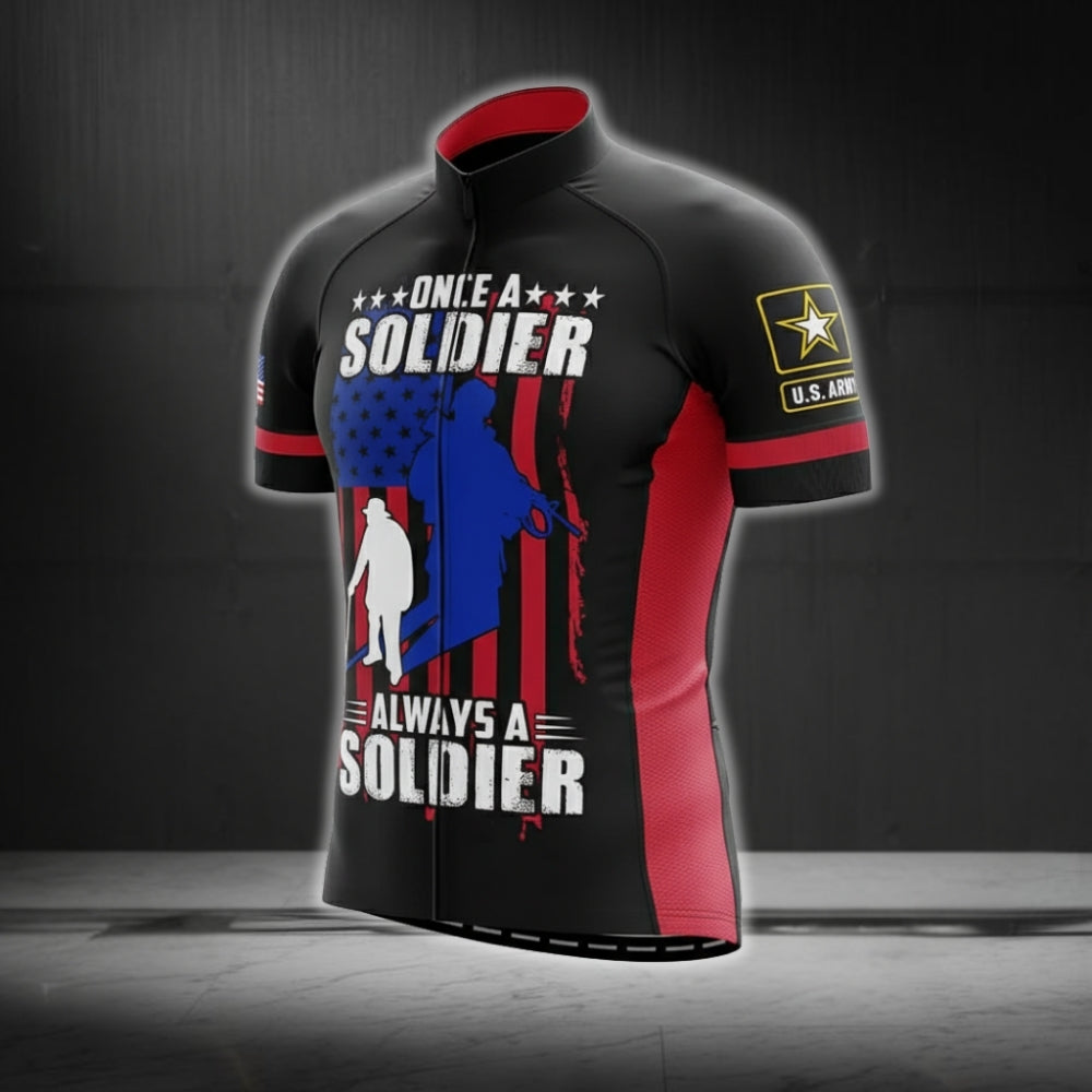 Once A Soldier Always A Soldier US Army Cycling Short Sleeve Jersey For Men CG0307