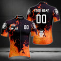 Custom Flame Short Sleeve Cycling Jersey With Logo For Mens, Men's Custom Team Cycling Jerseys CZ0067