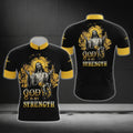 God Is My Strength Black And Yellow Cycling Short Sleeve Jersey Mens, God Christian Cycling Jerseys CG0530