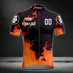 Custom Flame Short Sleeve Cycling Jersey With Logo For Mens, Men's Custom Team Cycling Jerseys CZ0067