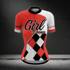Custom Girl Power Cycling Short Sleeve Jersey For Women, Custom Cycling Jersey CZ0007