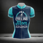 I'm A Cycling Mom Just Like A Normal Mom Except Much Cooler Short Sleeve Cycling Jersey For Women, Funny Mom Cycling Jerseys CG0071