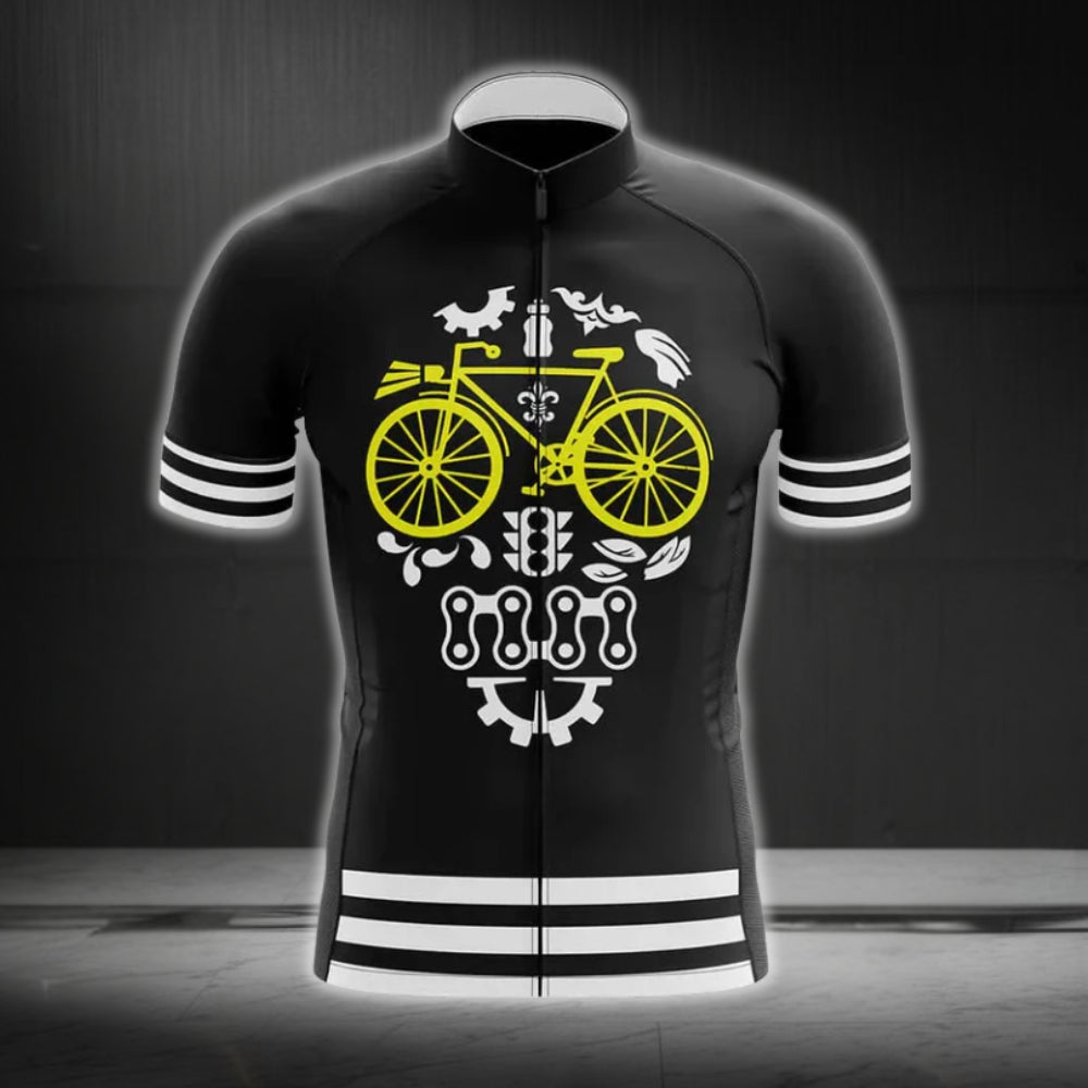 Men's Skull Cycling Short Sleeve Jersey, Skull Cycling Jerseys CG0241