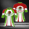 Women's Mexico Flag Cycling Short Sleeve Jersey, Mexico Patriotic Cycling Jerseys For Women CG0794
