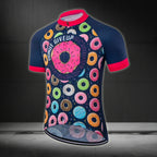 Donut Give Up Cycling Short Sleeve Jersey For Mens, Men's Funny Donut Cycling Jerseys CZ0066