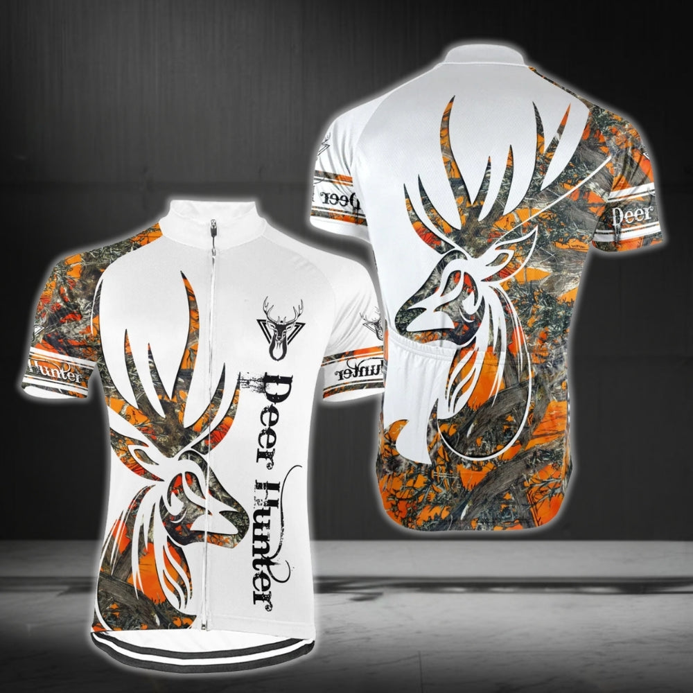 Custom Deer Hunting Cycling Short Sleeve Jersey For Men, Custom Hunting Cycling Jerseys CG0311
