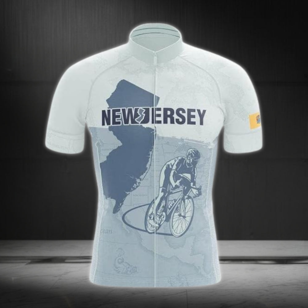 New Jersey State Cycling Short Sleeve Jersey For Men, New Jersey Cycling Jerseys CZ0080