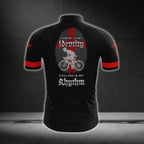 Christ Is My Identify Cycling Is My Rhythm Men's Short Sleeve Cycling Jersey, Christian Faith Cycling Jerseys CG0532
