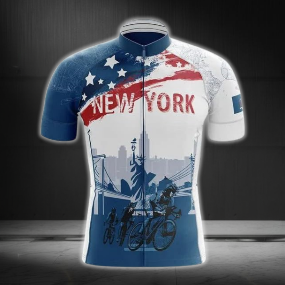 New York Cycling Short Sleeve Jersey For Men, New York Cycling Jerseys CZ0127