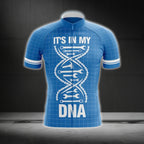 It's In My DNA Men's Blue Cycling Short Sleeve Jersey, Blue Cycling Jerseys For Mens CG0185