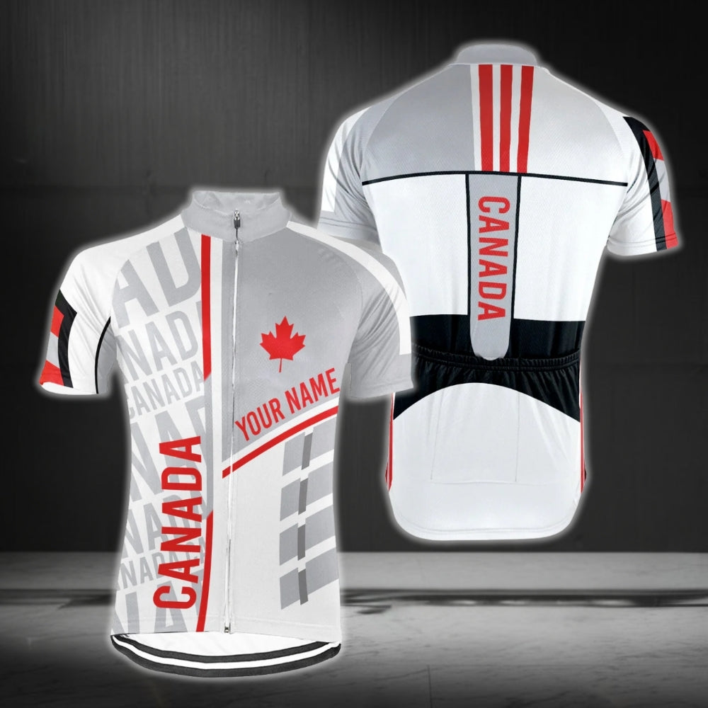 Custom Canada Cycling Short Sleeve Jersey Mens, Custom Patriotic Canada Cycling Jerseys CG0312