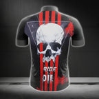 Ride Or Die Men's Black And Red Skull Cycling Jersey Short Sleeve, Skull Cycling Jerseys CG0037