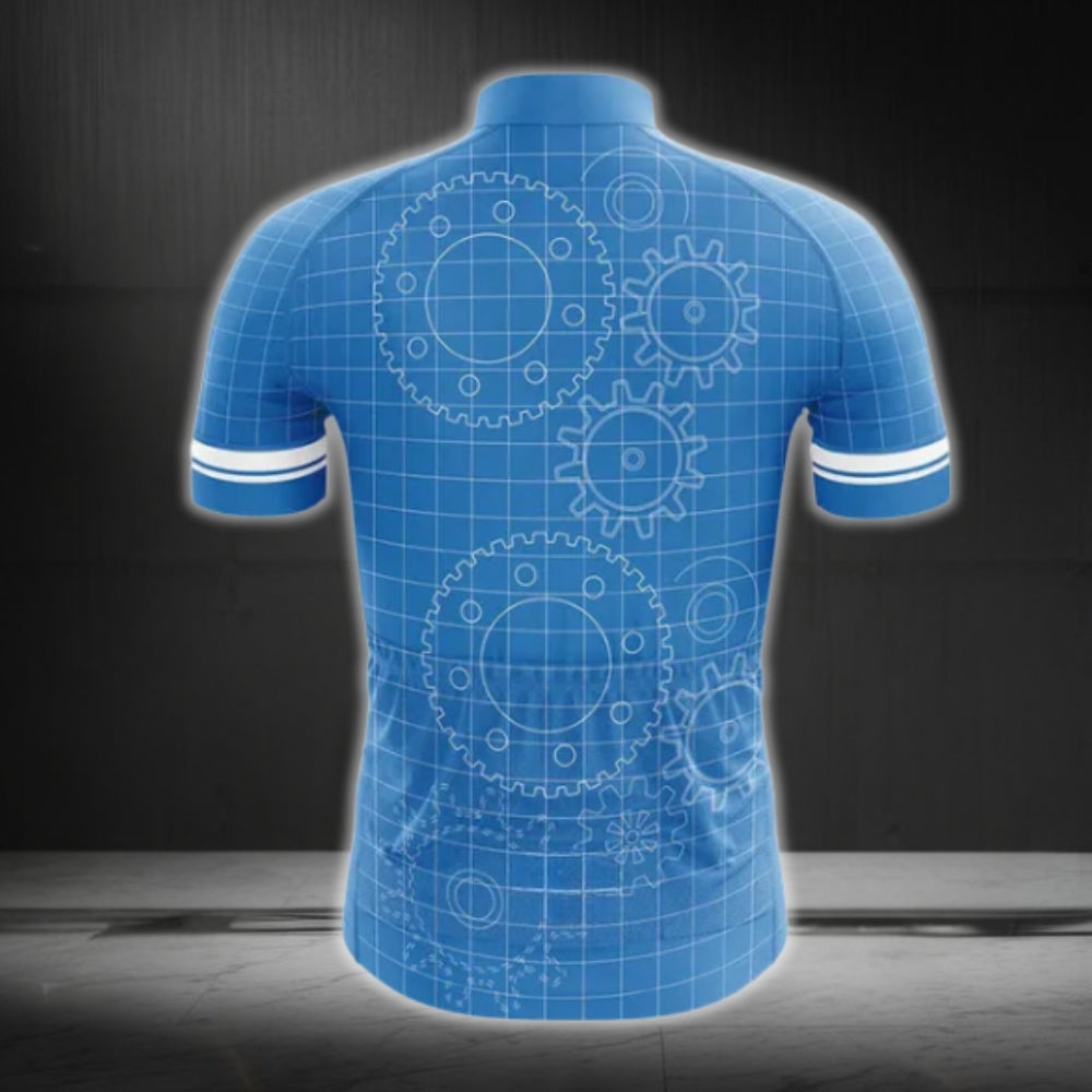 It's In My DNA Men's Blue Cycling Short Sleeve Jersey, Blue Cycling Jerseys For Mens CG0185