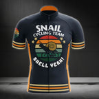 Snail Cycling Team Shell Yeah Short Sleeve Cycling Jersey For Mens, Funny Team Cycling Jerseys CZ0093