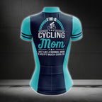 I'm A Cycling Mom Just Like A Normal Mom Except Much Cooler Short Sleeve Cycling Jersey For Women, Funny Mom Cycling Jerseys CG0071