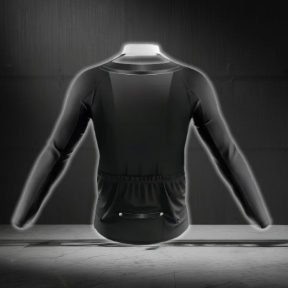 Tuxedo Black And White Long Sleeve Cycling Jersey For Men, Tuxedo Cycling Jerseys CG0722