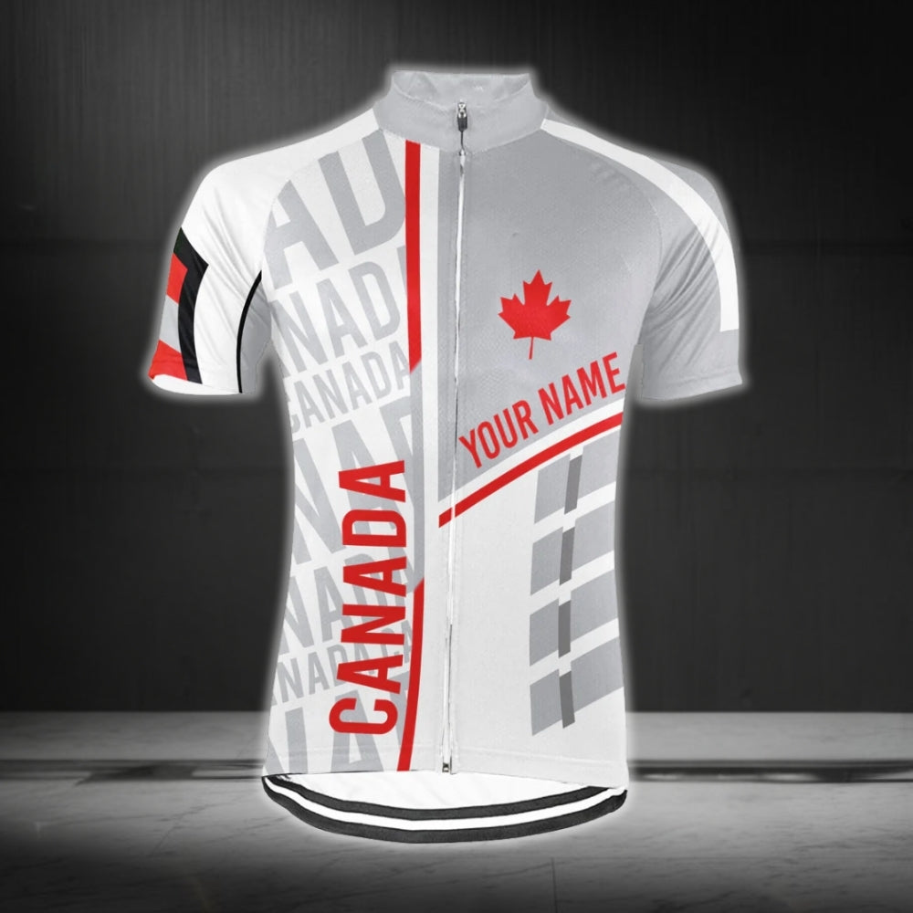 Custom Canada Cycling Short Sleeve Jersey Mens, Custom Patriotic Canada Cycling Jerseys CG0312