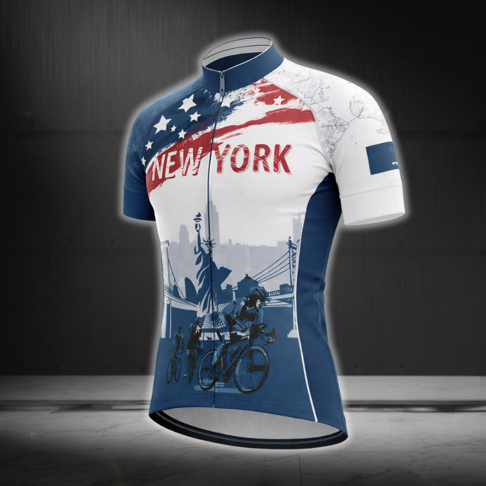 New York Cycling Short Sleeve Jersey For Men, New York Cycling Jerseys CZ0127