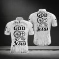 Built By God Powered By Jesus Men's White Black Cycling Short Sleeve Jersey, Christian Cycling Jerseys CG0534